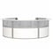 Linea Italia Reception Desk 11.1 ft D X 46 in H, 11.8 ft W X Thermofused Laminate, Clear, White ZUS319 - alternate 1